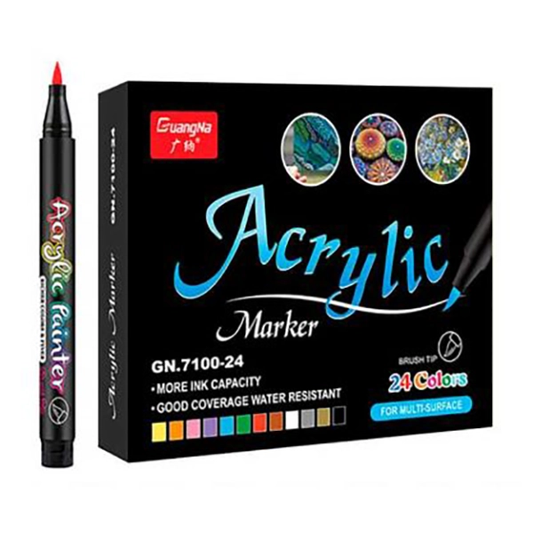 ACRYLICPENS® - 24бр Акрилни Маркери, acrylicpens 24br akrilni markeri