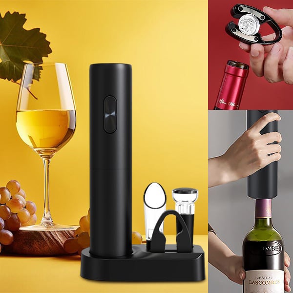 Комплект Електрическа Отварачка За Вино 5 в 1 - VINOCORK®, komplekt elektricheska otvarachka za vino 5 v 1 vinocork