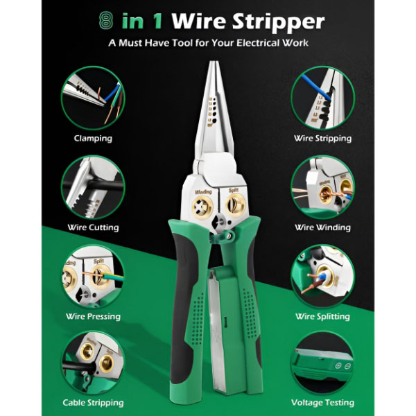 Многофункционални Клещи За Оголване На Проводници 8в1 - POWERPLIERS®, mnogofunkcionalni kleschi za ogolvane na provodnici 8v1 powerpliers