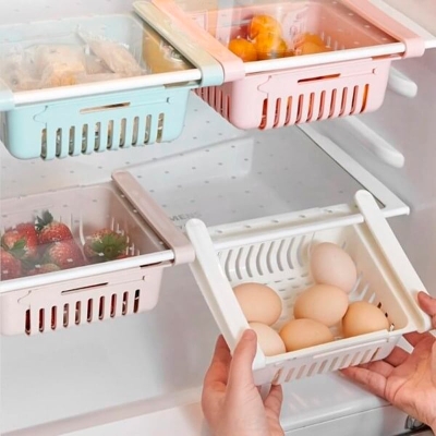 Изтегляща се Кутия Органайзер за Съхранение в Хладилник FRIGIBOX® - 4 бр.