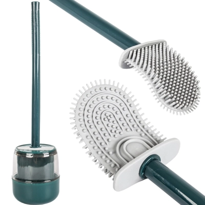 Иновативна Силиконова Четка за Тоалетна с Поставка EcoBrush®