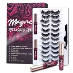 Комплект 12 чифта магнитни мигли с очна линия LashGlam, komplekt 12 chifta magnitni migli s ochna liniya lashglam