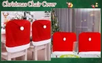 Комплект 4бр. Коледни Покривала За Столове SANTASEAT®, komplekt 4br koledni pokrivala za stolove santaseat