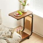 Подвижна C-образна Масичка На Колелца - DESKCART®, podvijna c obrazna masichka na kolelca deskcart